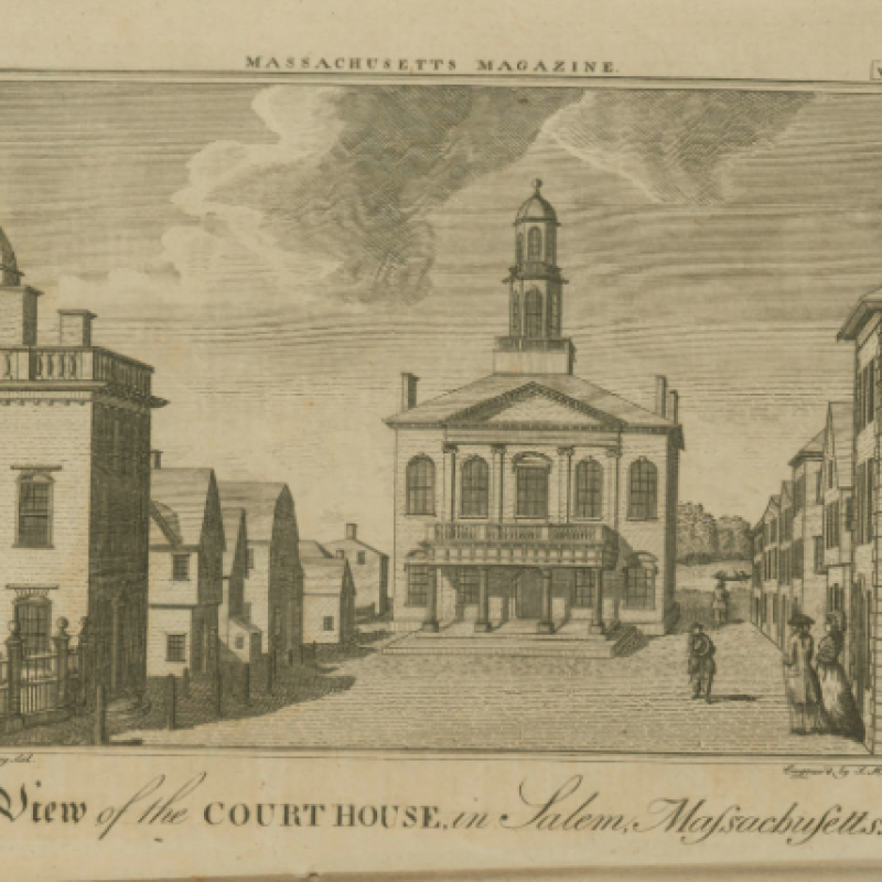 site of the salem courthouse in 1692 salem witch museum