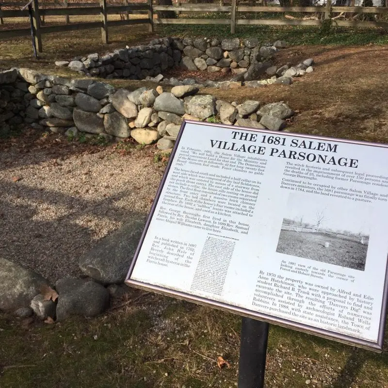 Foundation of Salem Village Parsonage Salem Witch Museum