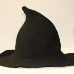 black knit witch hat