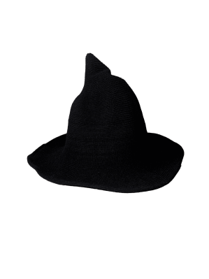 black knit witch hat