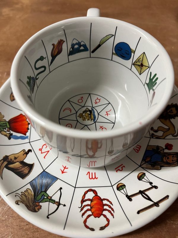 Fortune telling tea cup and saucer