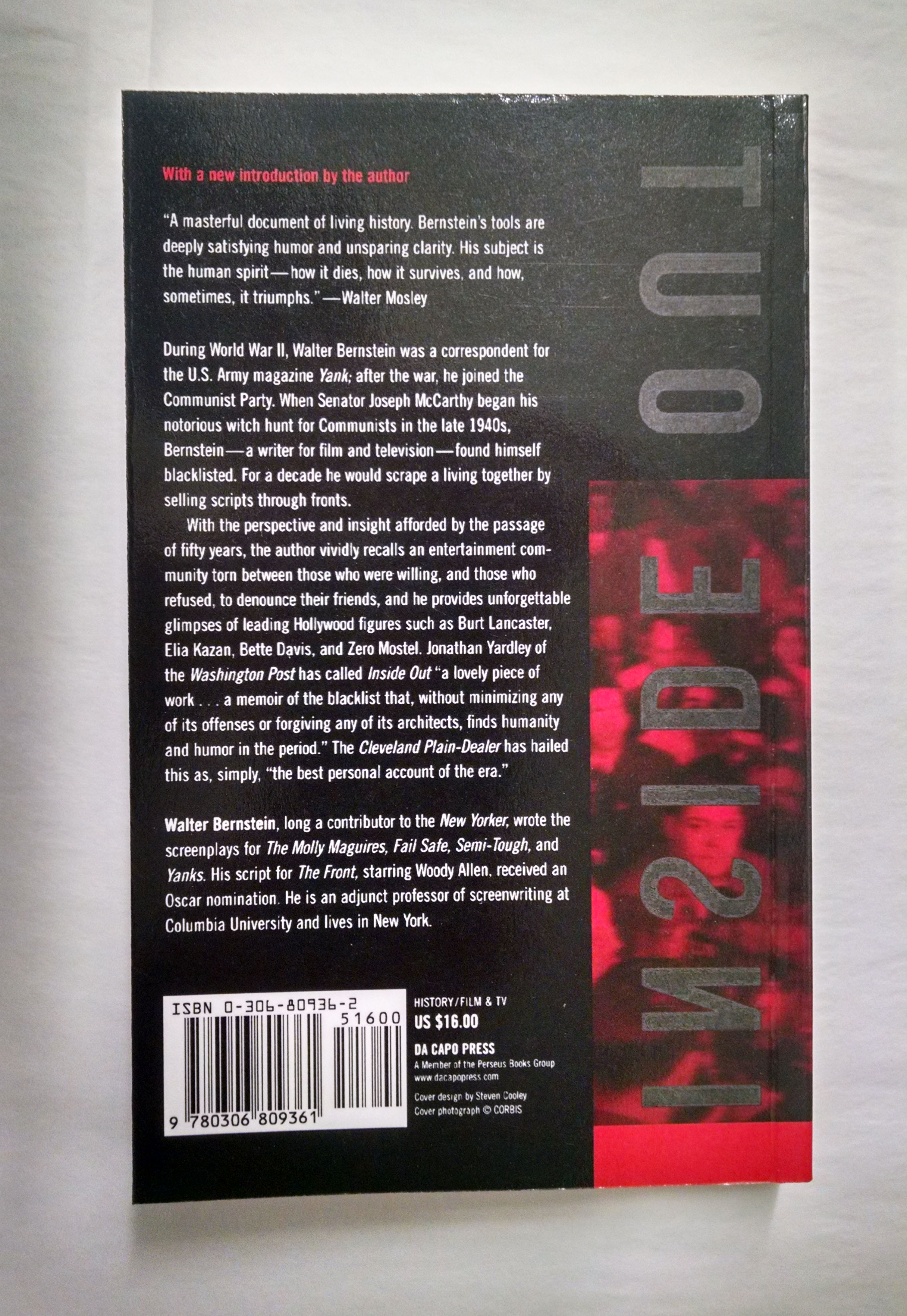 Inside Out a Memoir of the Blacklist Salem Witch Museum